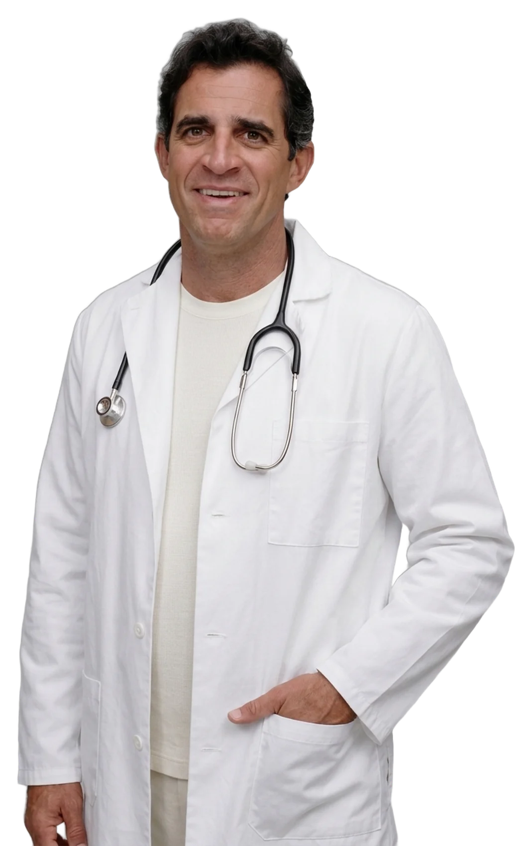 A Previe physician in a white coat
